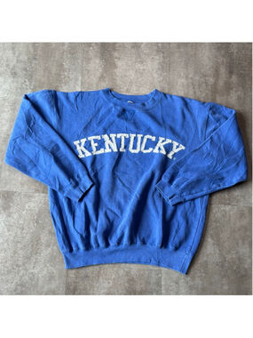 Vintage Kentucky Wildcats Crewneck Sweater Mens Large Blue Embroidered